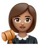 Woman Judge: Medium Skin Tone on WhatsApp