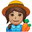 Woman Farmer: Medium Skin Tone on Samsung