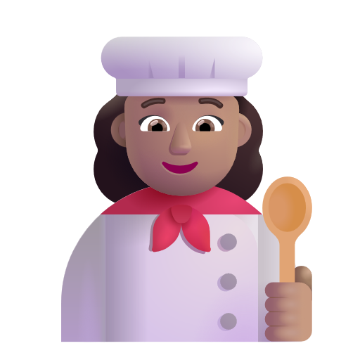 Woman Cook: Medium Skin Tone on Microsoft 3D