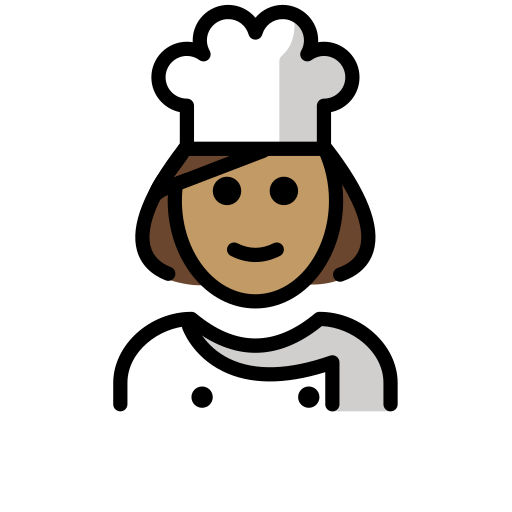 Woman Cook: Medium Skin Tone on OpenMoji