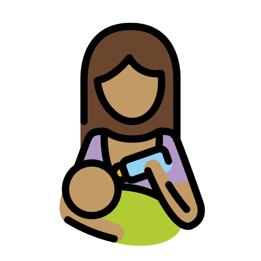 Woman Feeding Baby: Medium Skin Tone on OpenMoji