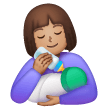 Woman Feeding Baby: Medium Skin Tone on Samsung