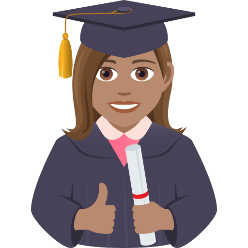 Woman Student: Medium Skin Tone on JoyPixels