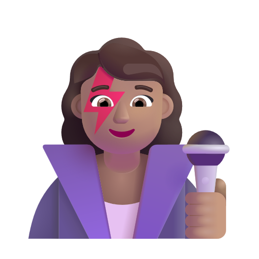 Woman Singer: Medium Skin Tone on Microsoft 3D