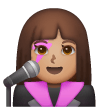Woman Singer: Medium Skin Tone on Samsung