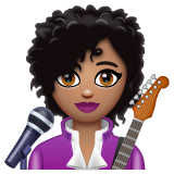 Woman Singer: Medium Skin Tone on WhatsApp
