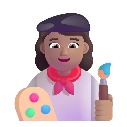 Woman Artist: Medium Skin Tone on Microsoft 3D