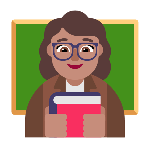 Woman Teacher: Medium Skin Tone on Microsoft Fluent