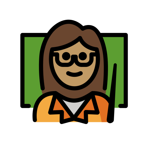 Woman Teacher: Medium Skin Tone on OpenMoji