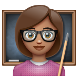 Woman Teacher: Medium Skin Tone on WhatsApp