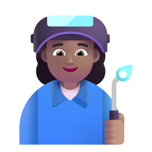 Woman Factory Worker: Medium Skin Tone on Microsoft 3D