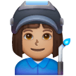 Woman Factory Worker: Medium Skin Tone on Samsung