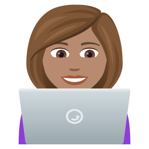 Woman Technologist: Medium Skin Tone on JoyPixels