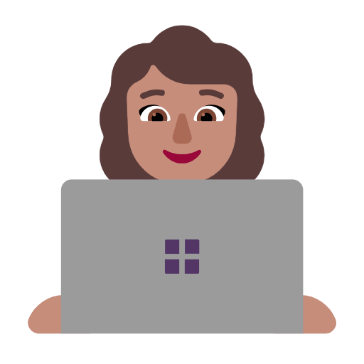 Woman Technologist: Medium Skin Tone on Microsoft Fluent