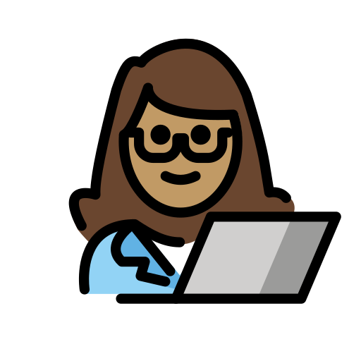 Woman Technologist: Medium Skin Tone on OpenMoji