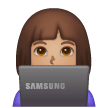 Woman Technologist: Medium Skin Tone on Samsung