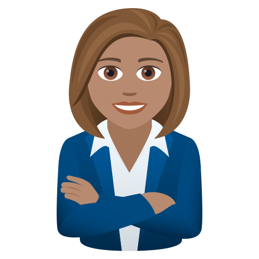 Woman Office Worker: Medium Skin Tone on JoyPixels