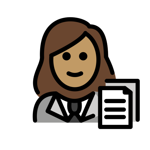 Woman Office Worker: Medium Skin Tone on OpenMoji