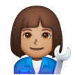 Woman Mechanic: Medium Skin Tone on Samsung