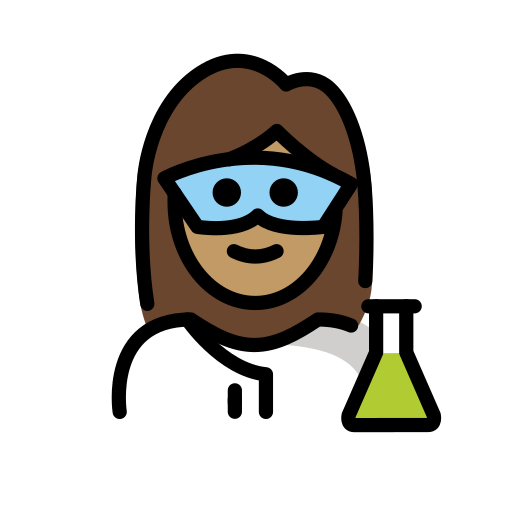 Woman Scientist: Medium Skin Tone on OpenMoji