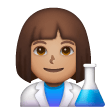 Woman Scientist: Medium Skin Tone on Samsung