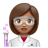 Woman Scientist: Medium Skin Tone on WhatsApp