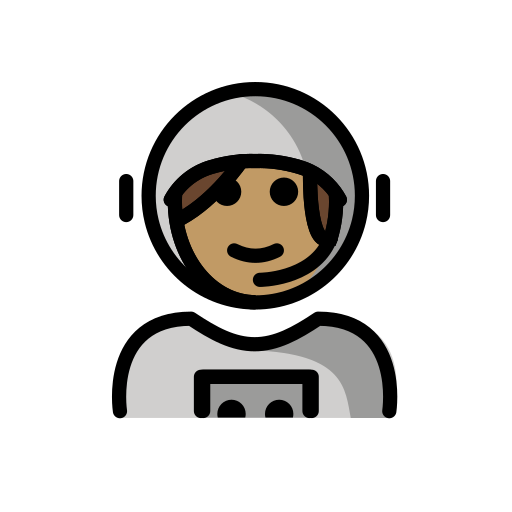 Woman Astronaut: Medium Skin Tone on OpenMoji