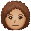 Woman: Curly Hair: Medium Skin Tone on Samsung