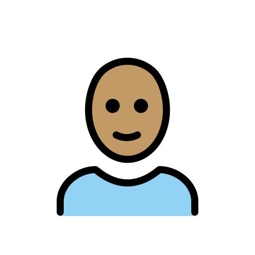 Woman: Bald: Medium Skin Tone on OpenMoji