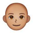Woman: Bald: Medium Skin Tone on Samsung