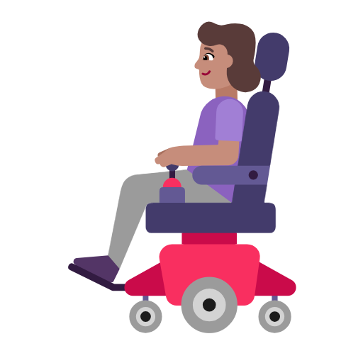 Woman In Motorized Wheelchair: Medium Skin Tone on Microsoft Fluent
