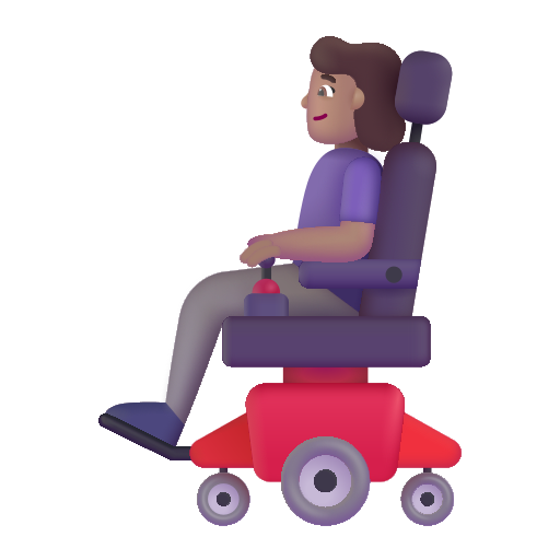 Woman In Motorized Wheelchair: Medium Skin Tone on Microsoft 3D