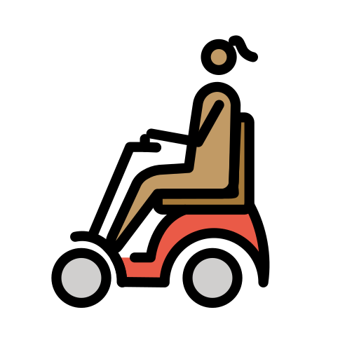 Woman In Motorized Wheelchair: Medium Skin Tone on OpenMoji
