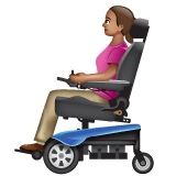 Woman In Motorized Wheelchair: Medium Skin Tone on WhatsApp