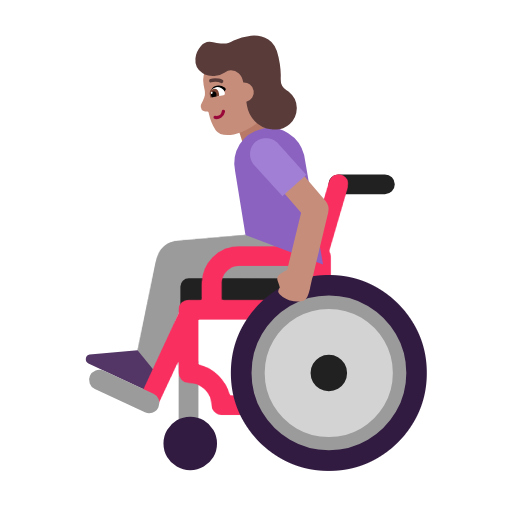 Woman In Manual Wheelchair: Medium Skin Tone on Microsoft Fluent