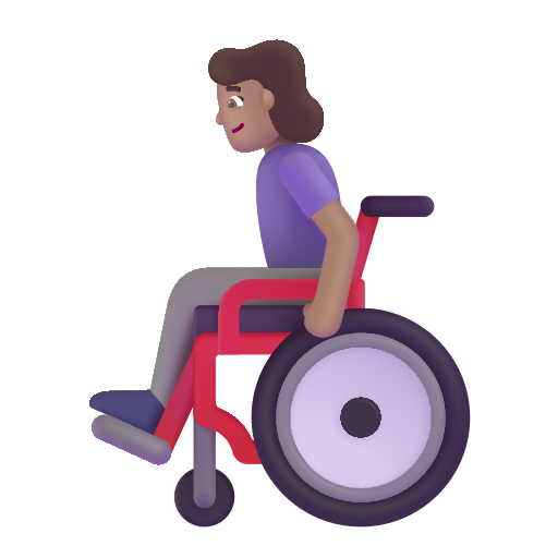 Woman In Manual Wheelchair: Medium Skin Tone on Microsoft 3D