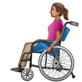 Woman In Manual Wheelchair: Medium Skin Tone on WhatsApp