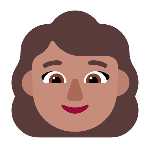 Woman: Medium Skin Tone on Microsoft Fluent