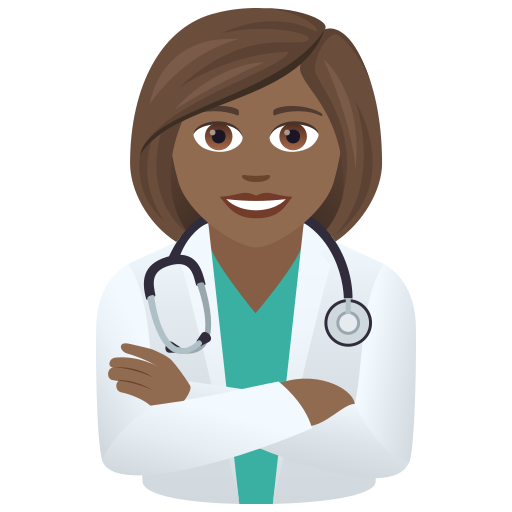 Woman Health Worker: Medium-Dark Skin Tone on JoyPixels