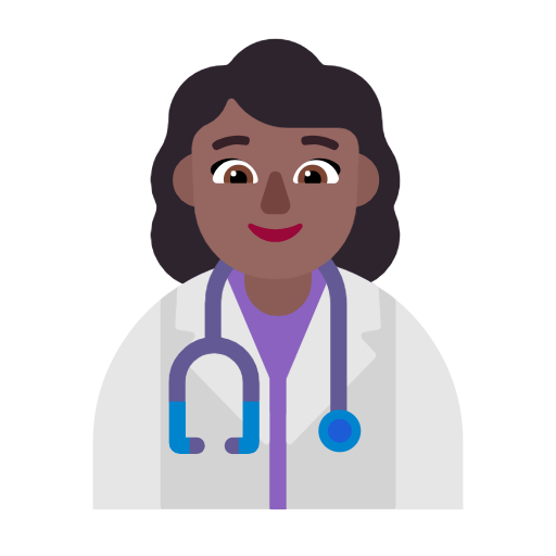 Woman Health Worker: Medium-Dark Skin Tone on Microsoft Fluent