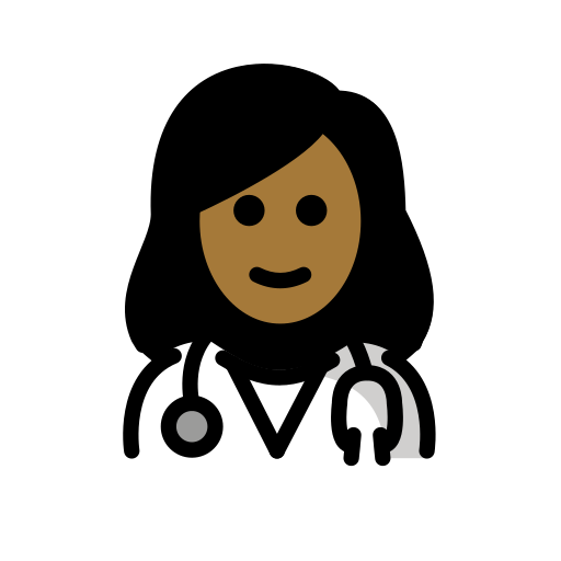 Woman Health Worker: Medium-Dark Skin Tone on OpenMoji