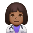 Woman Health Worker: Medium-Dark Skin Tone on Samsung