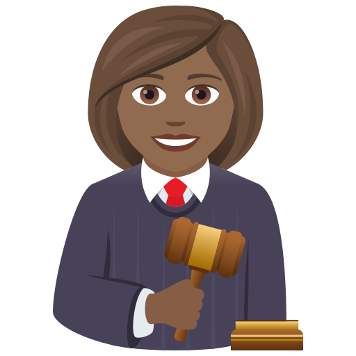 Woman Judge: Medium-Dark Skin Tone on JoyPixels