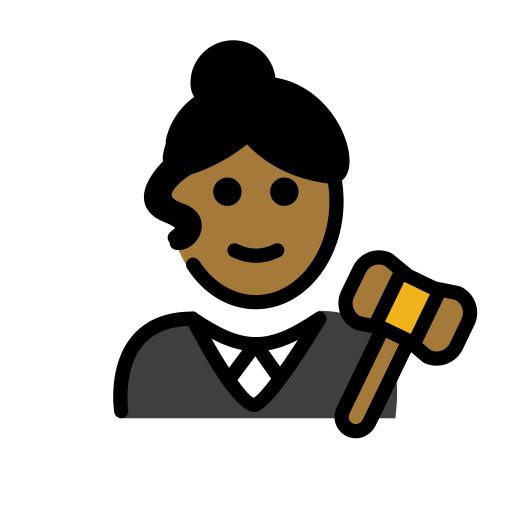 Woman Judge: Medium-Dark Skin Tone on OpenMoji