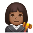 Woman Judge: Medium-Dark Skin Tone on Samsung