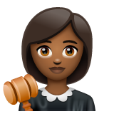 Woman Judge: Medium-Dark Skin Tone on WhatsApp