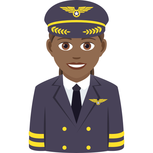 Woman Pilot: Medium-Dark Skin Tone on JoyPixels