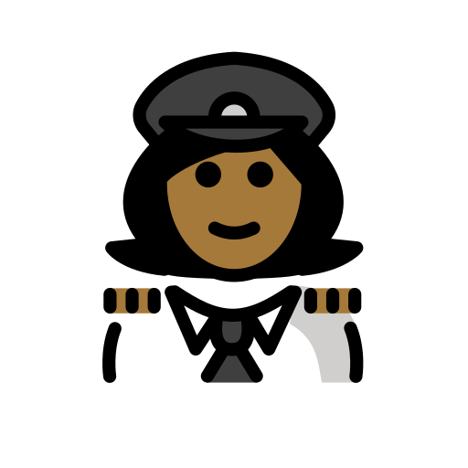 Woman Pilot: Medium-Dark Skin Tone on OpenMoji