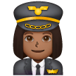 Woman Pilot: Medium-Dark Skin Tone on Samsung