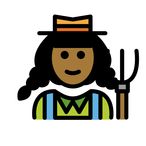 Woman Farmer: Medium-Dark Skin Tone on OpenMoji